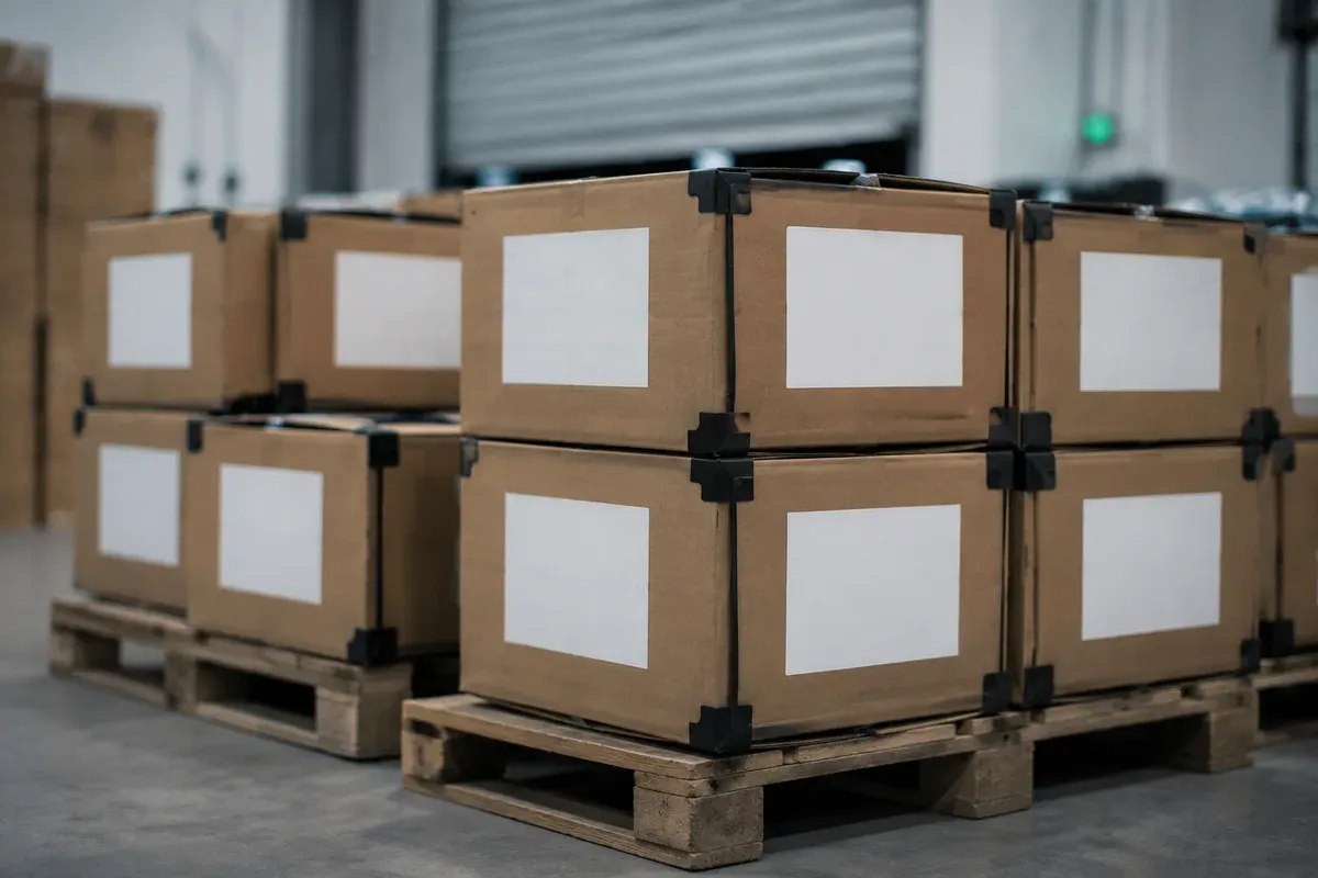 Battery cartons with bilingual label areas prepared for Canadian distribution