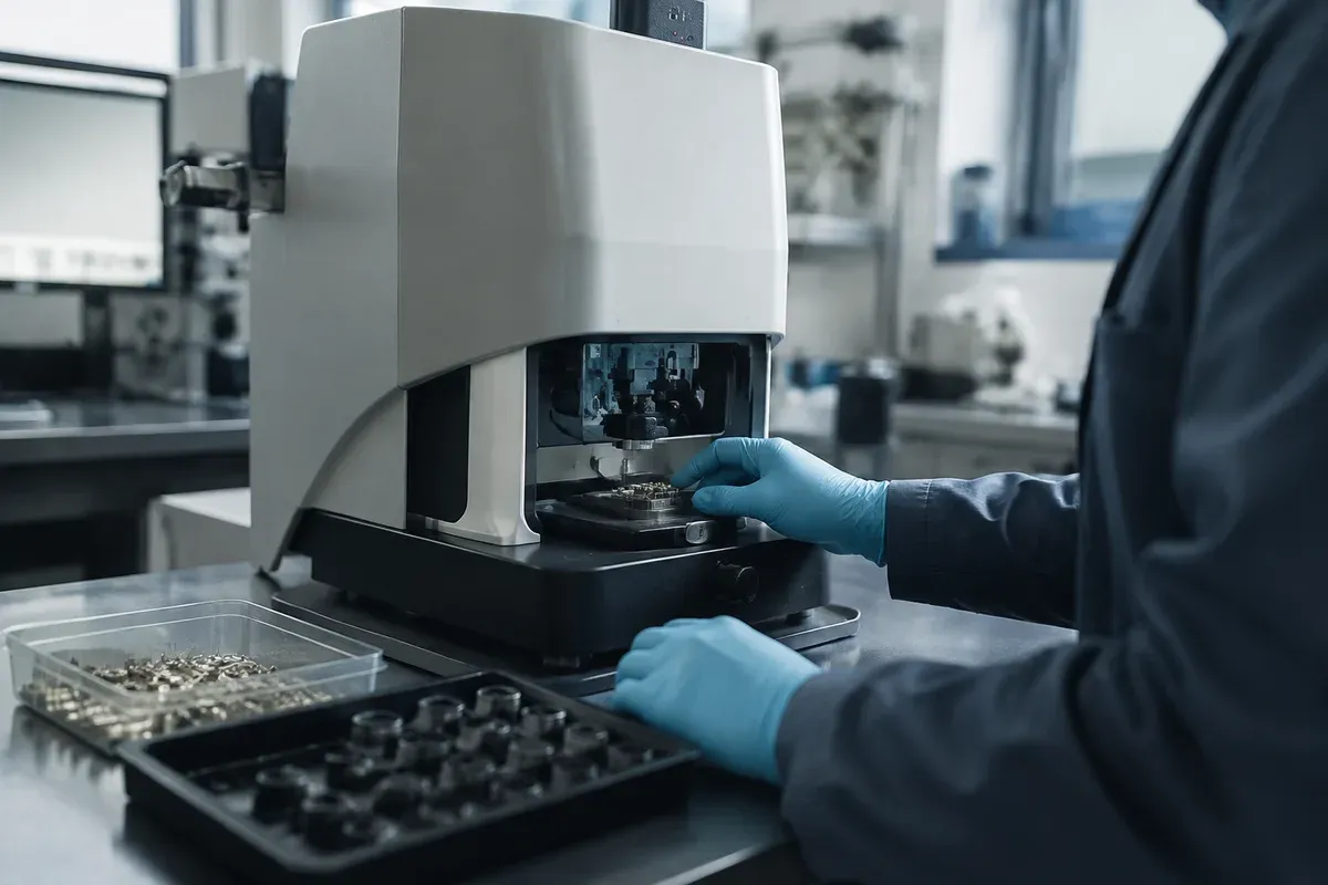 Analytical instrument screening electronic components for restricted substances