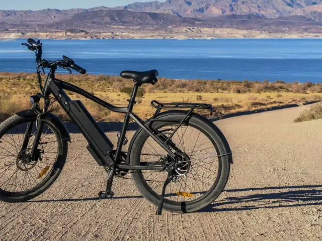 Lizo Power 48V e-bike battery pack installed on a fat-tire electric bicycle