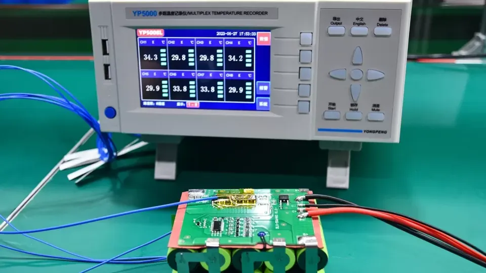 BMS board under temperature and electrical testing in the Lizo Power lab