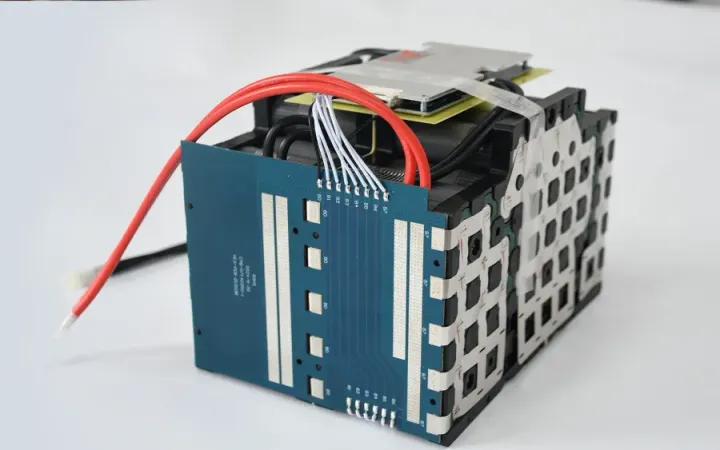 Multi-protection battery management system (BMS) board wired into a Lizo Power e-bike lithium battery pack