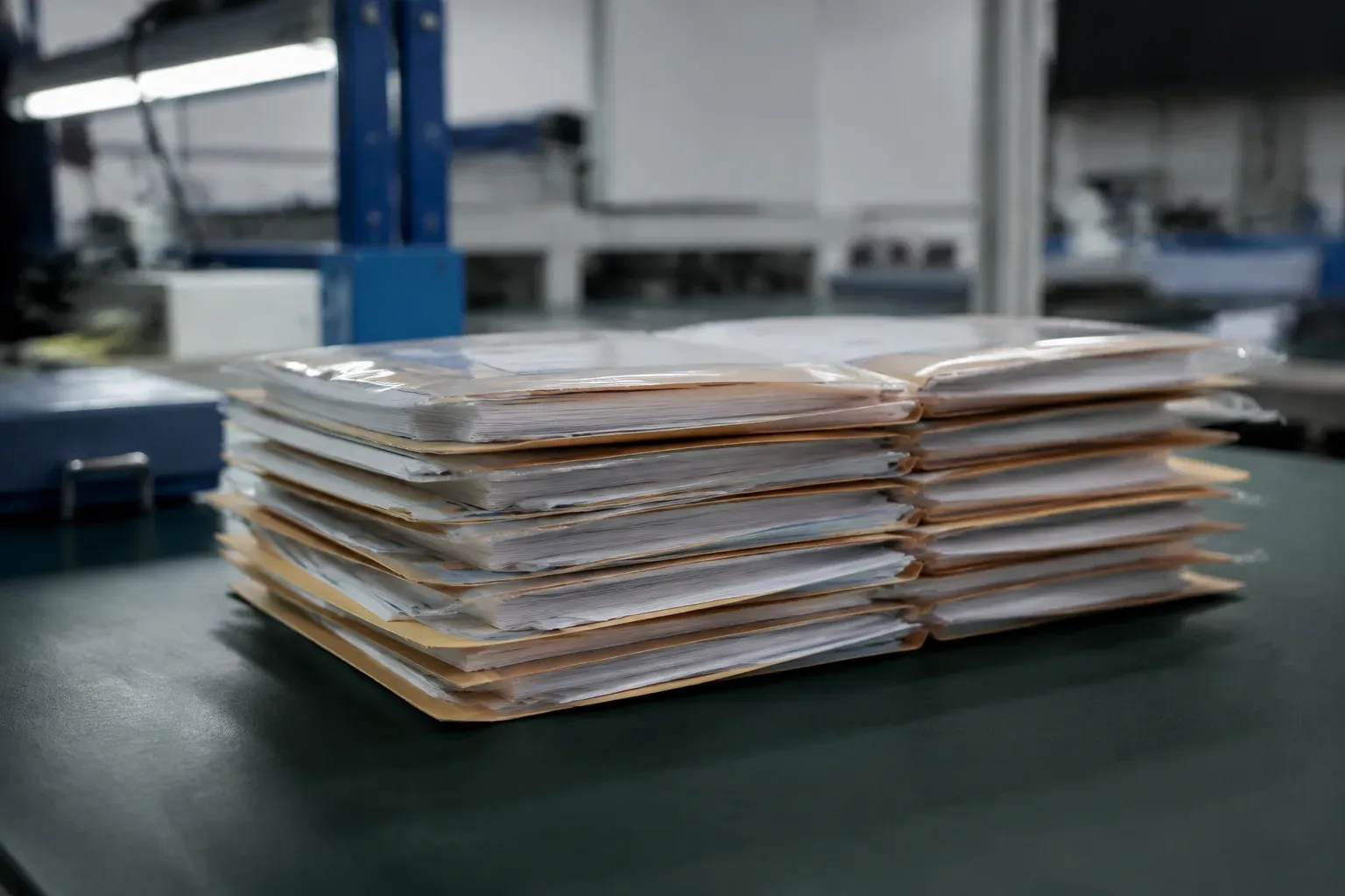 Buyer comparing a sealed certificate binder against a physical lithium pack on a desk