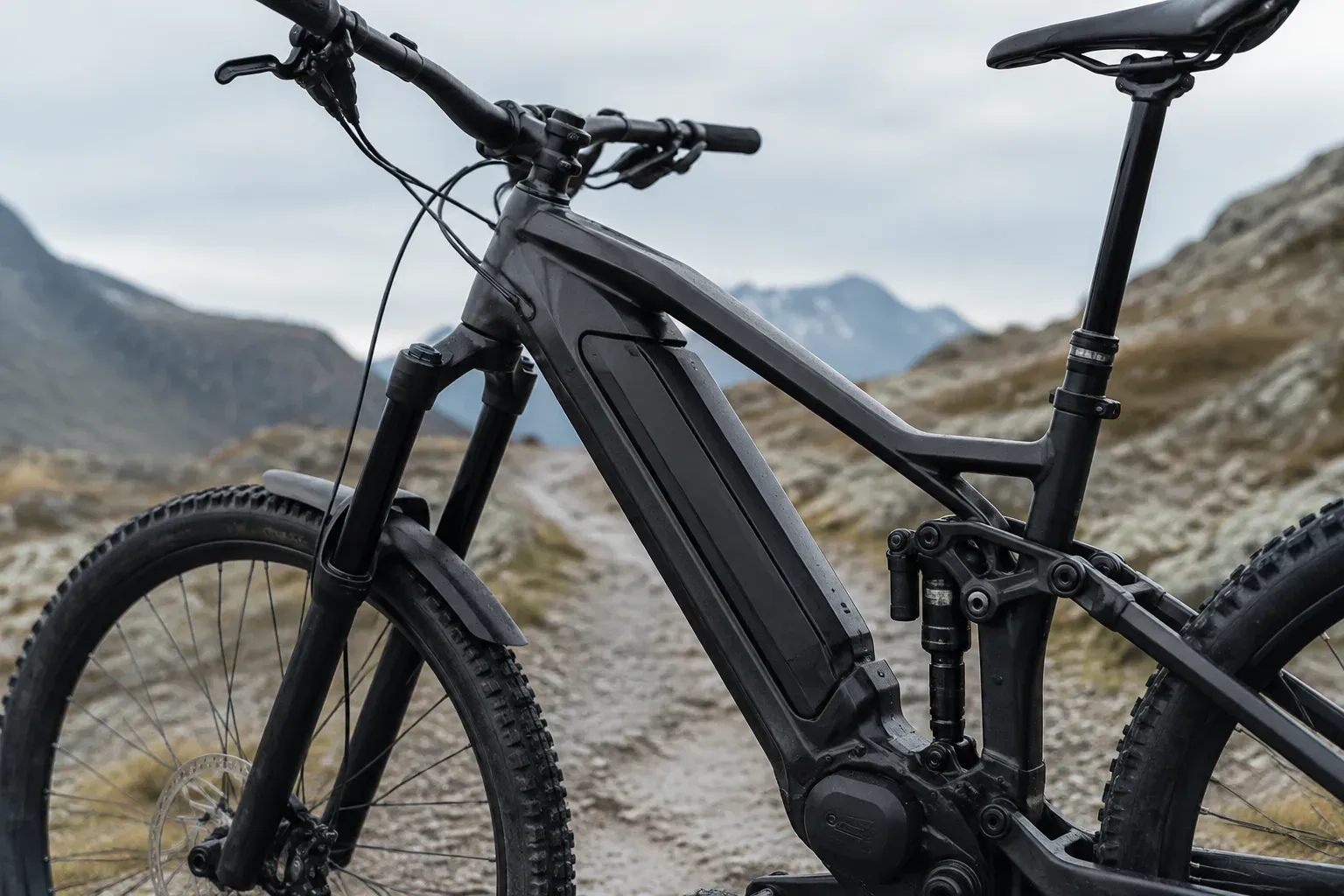 Integrated performance e-bike battery pack in a frame for climb-load discharge