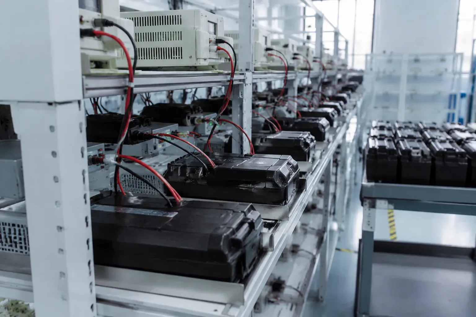 Pre-shipment electrical check on battery test equipment