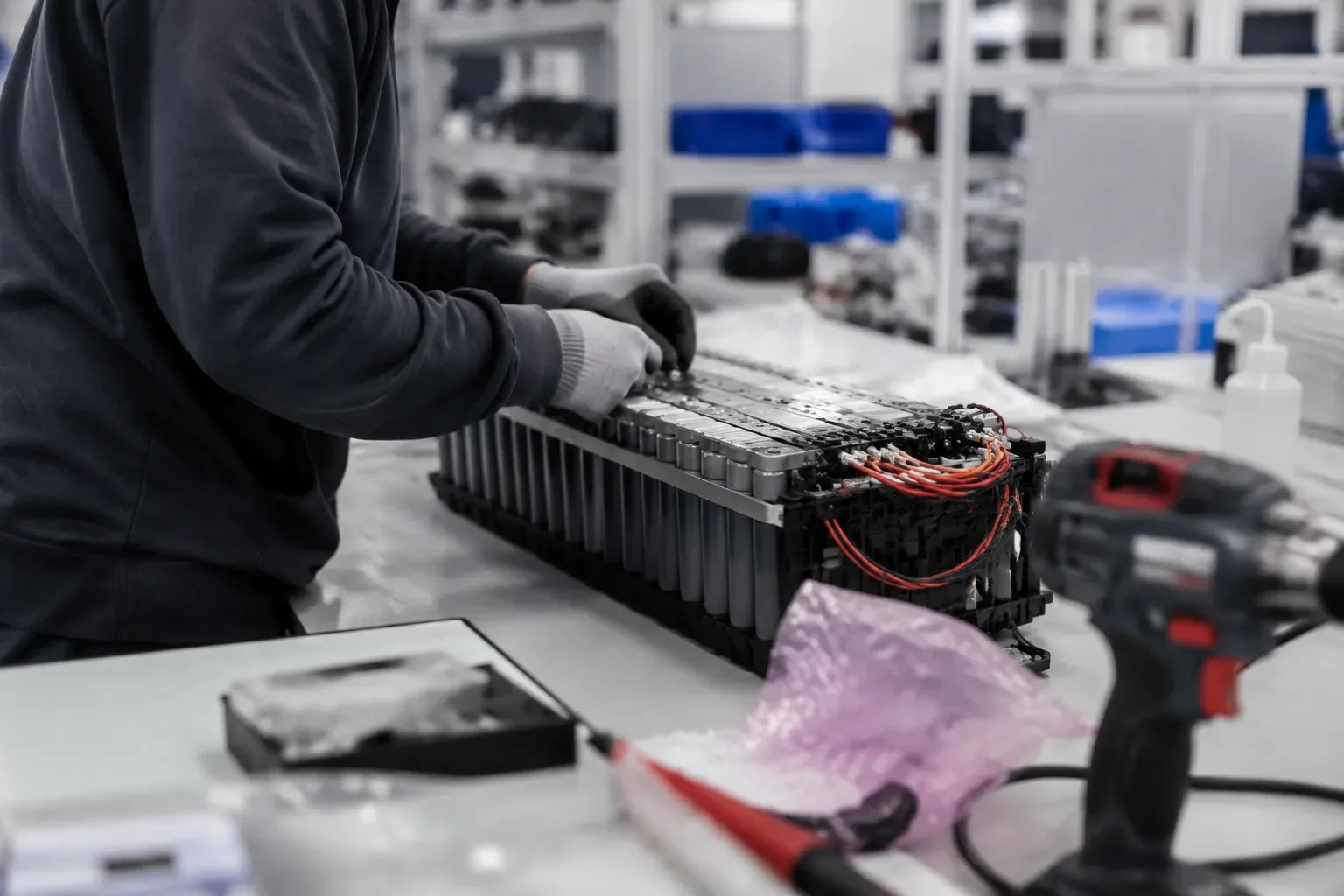 Sample private-label pack build on a development bench before mass production